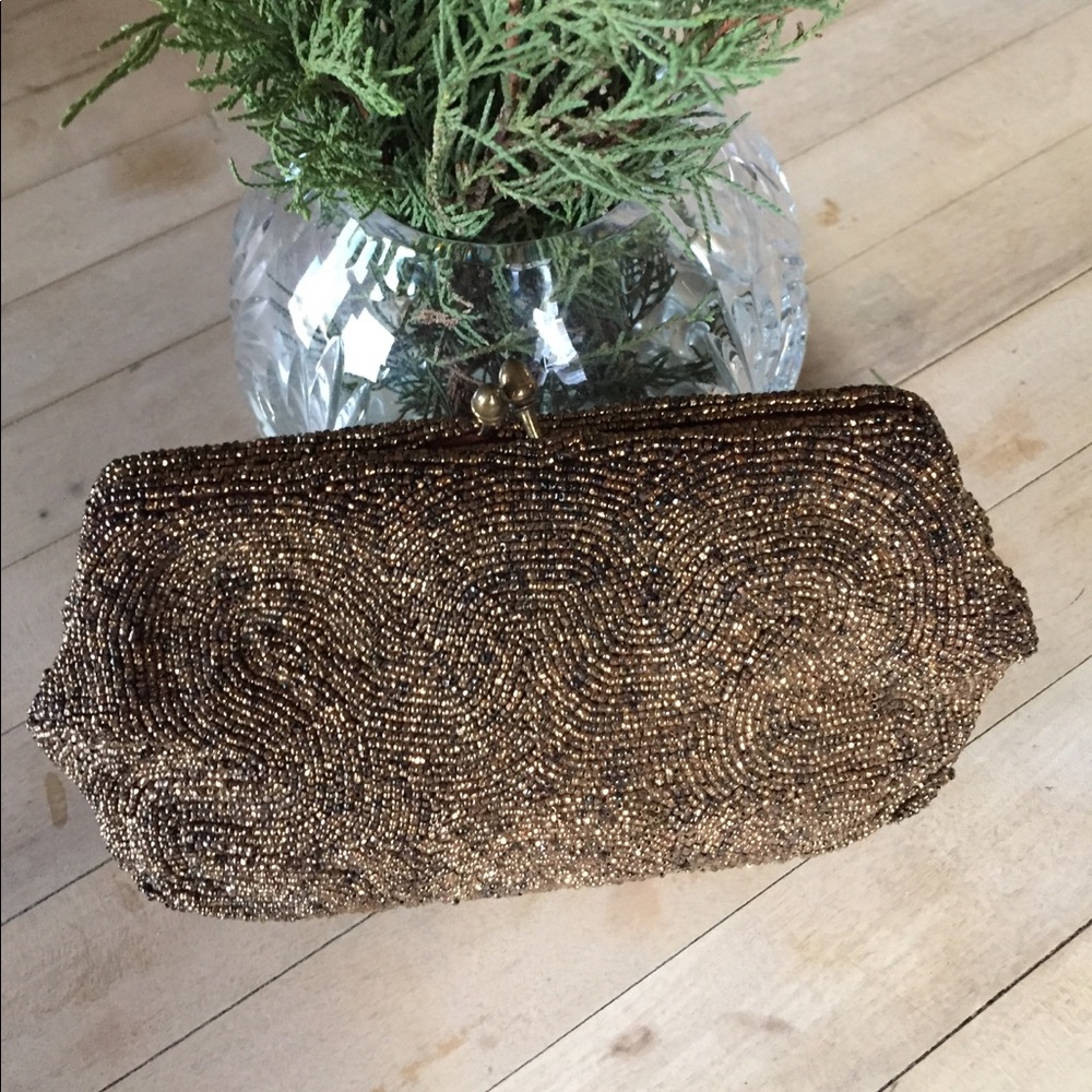 Beautiful vintage beaded clutch bag.